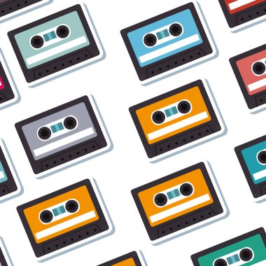 Kaset eski müzik desen