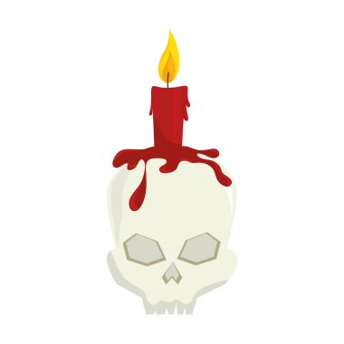 Kafatası Cadılar Bayramı kartı simgesi