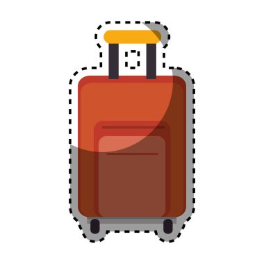 bavul seyahat izole simgesi