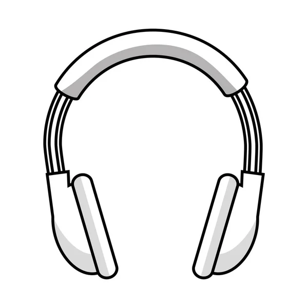 Fone de ouvido ícone dispositivo de áudio —  Vetores de Stock