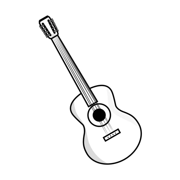 Instrumento de guitarra ícone isolado — Vetor de Stock