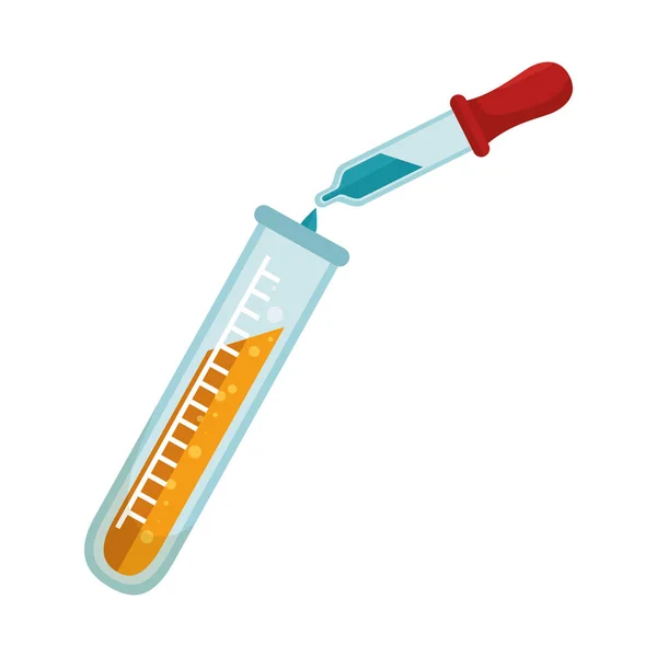 Röhrentestglas isoliert Symbol — Stockvektor