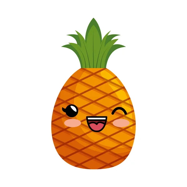 Carácter de fruta dulce estilo kawaii — Vector de stock