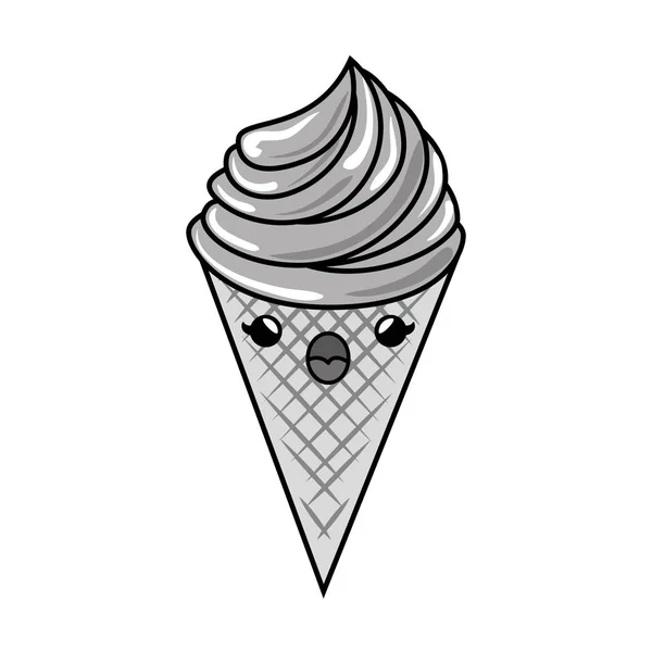 Personaggio gelato divertente — Vettoriale Stock