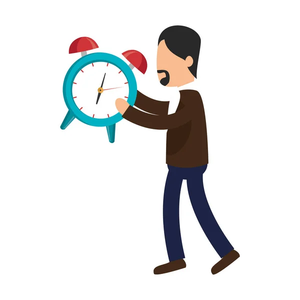 Geïsoleerde tijdpictogram alarm horloge — Stockvector
