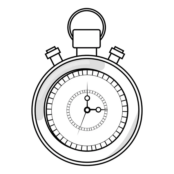 Chronometer watch elszigetelt ikon — Stock Vector