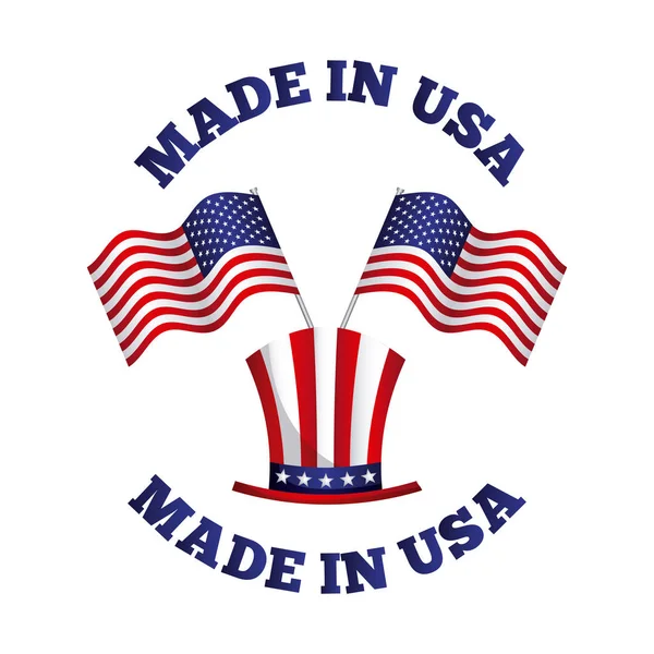 Made in usa design — Stock Vector