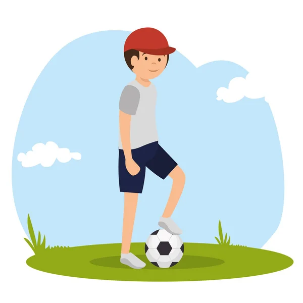 Hombre atleta avatar carácter — Vector de stock