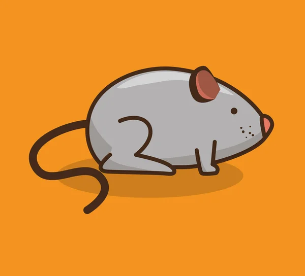 Icono de la tienda de mascotas ratón — Vector de stock