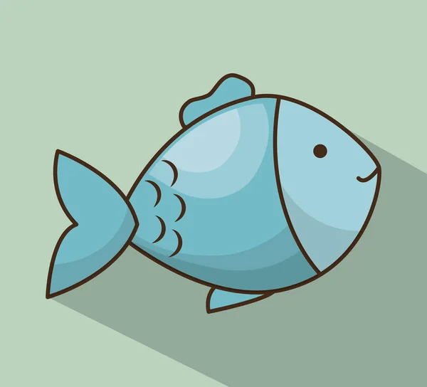 Icono de tienda de mascotas pescado — Vector de stock