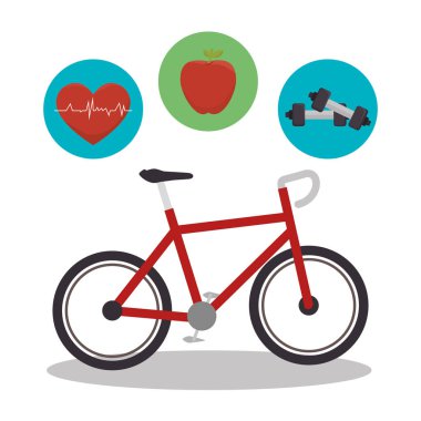 Bisiklet spor izole simgesi