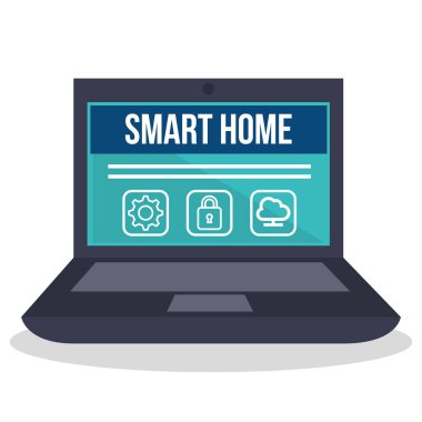 SmartHome teknoloji izole simgesi