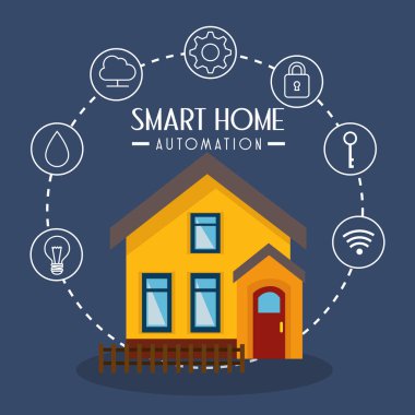 SmartHome teknoloji izole simgesi