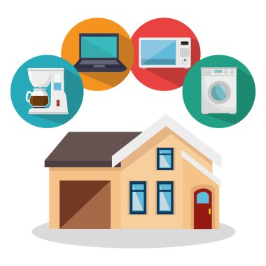 SmartHome teknoloji izole simgesi