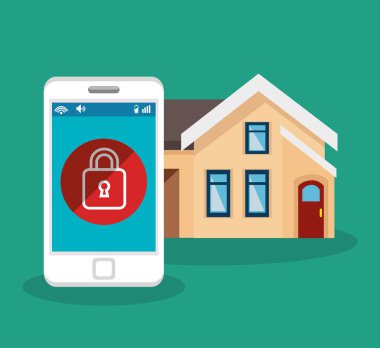 SmartHome teknoloji izole simgesi