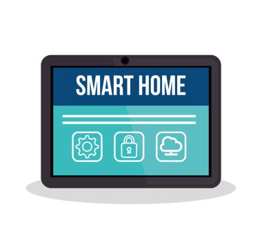 SmartHome teknoloji izole simgesi