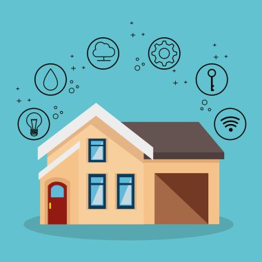 SmartHome teknoloji izole simgesi