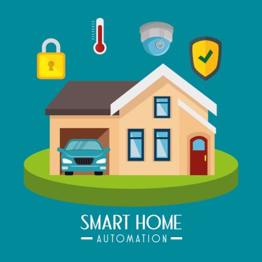 SmartHome teknoloji izole simgesi