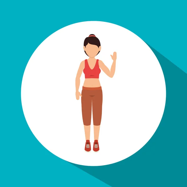 Vrouw atleet avatar fitness sport — Stockvector