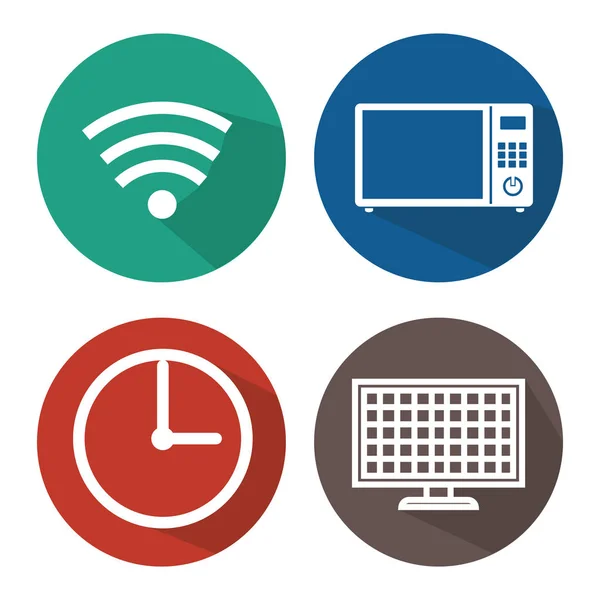 Smarthome technologie geïsoleerde pictogram — Stockvector