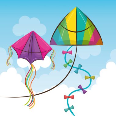 Uçurtma gökyüzünde uçuyor