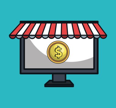 dijital pazarlama e-ticaret simgesi