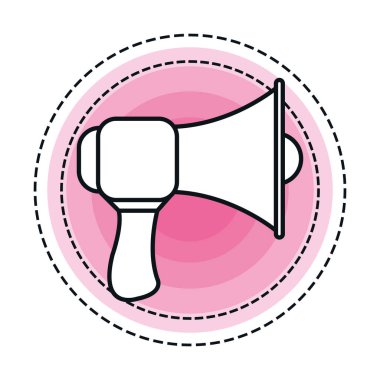 izole megafon ses simgesini