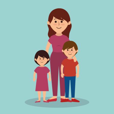 sevimli aile üyeleri grubu