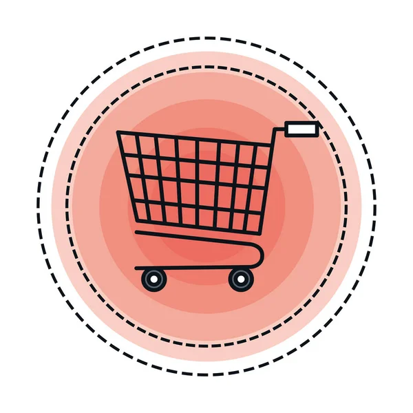 Cart shopping isolated icon — Stock Vector