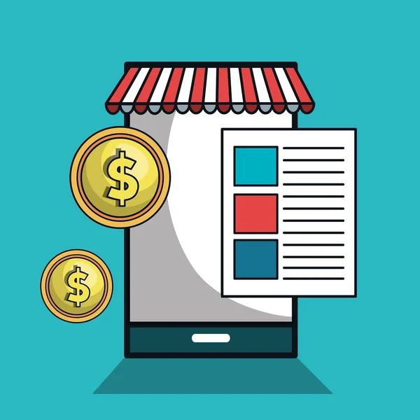 Digitale marketing e-commerce-pictogram — Stockvector