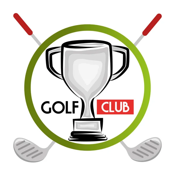 Golf club sport icon — Stock Vector