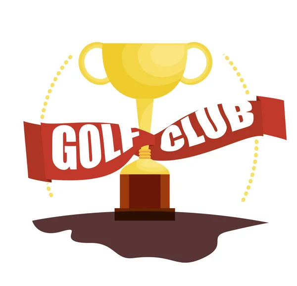 Trofeo de campeonato del club de golf — Archivo Imágenes Vectoriales
