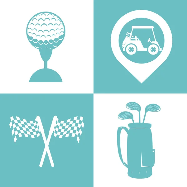 Club de golf deporte icono — Archivo Imágenes Vectoriales