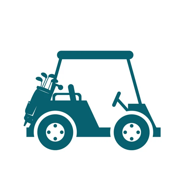 Ícone de carrinho de clube de golfe —  Vetores de Stock