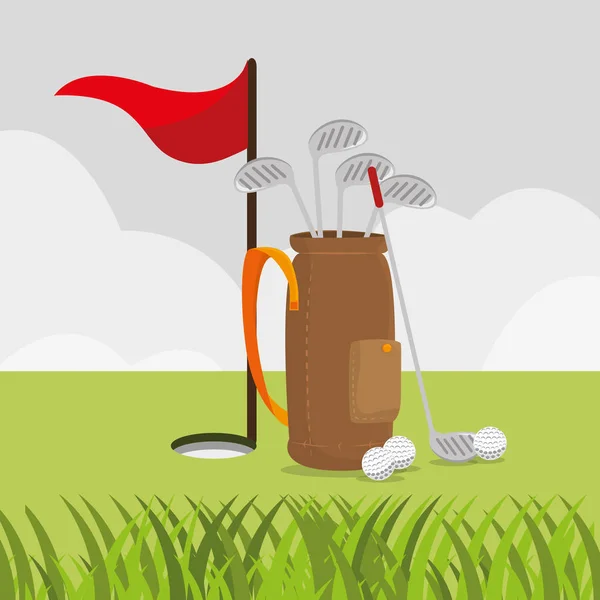 Golf club sport icoon — Stockvector