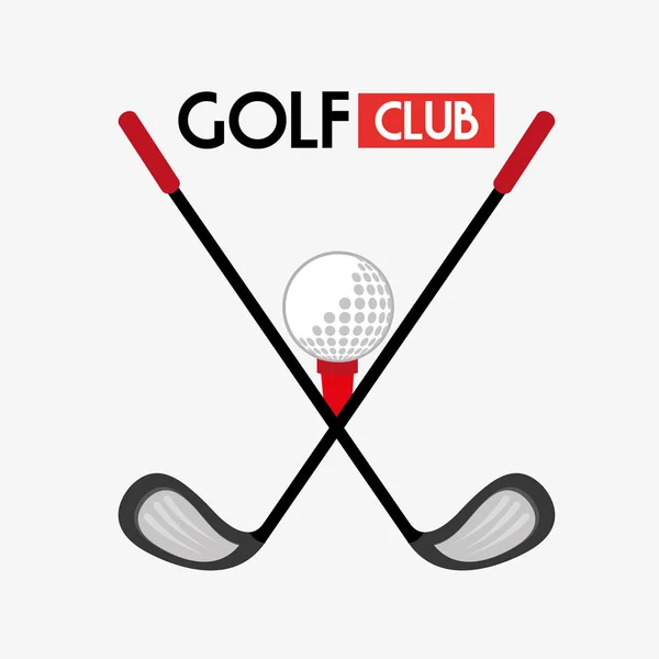 Golf club sport ikona — Stockový vektor