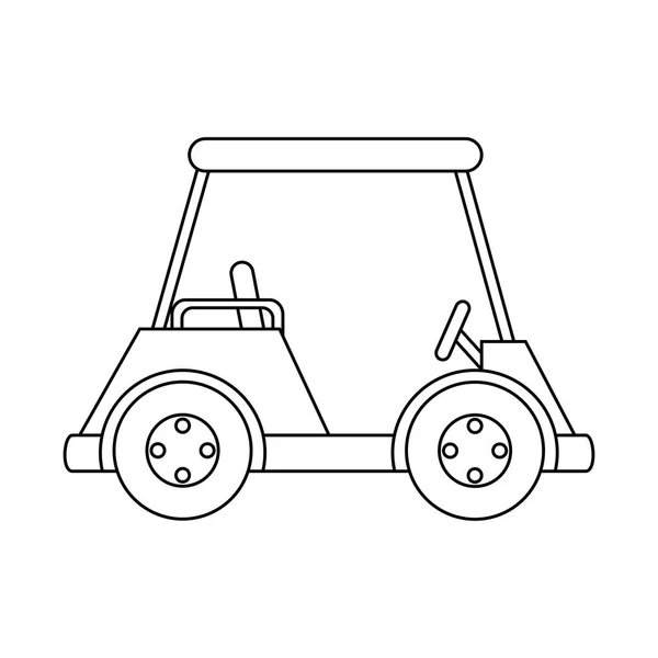 Pictogram van de kar van de golfclub — Stockvector