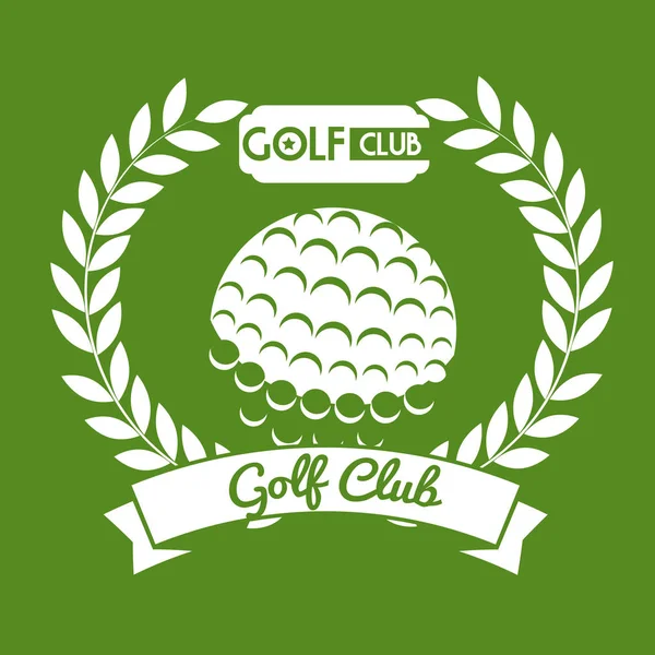 Ícone de bola de clube de golfe — Vetor de Stock