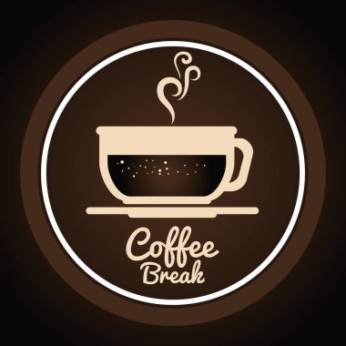 lezzetli kahve molası simgesi