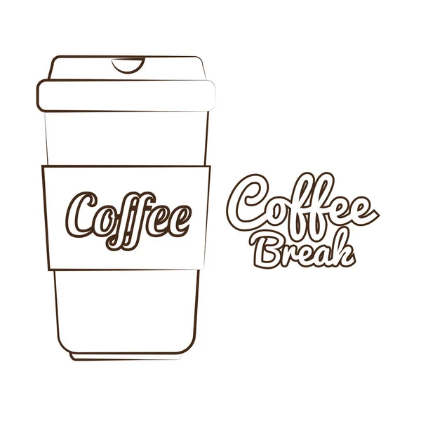 Deliziosa icona pausa caffè — Vettoriale Stock