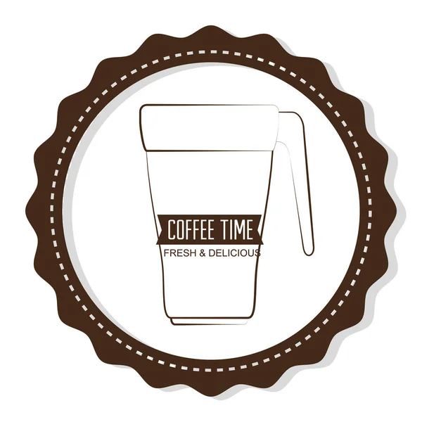 Heerlijke koffie tijd poster — Stockvector