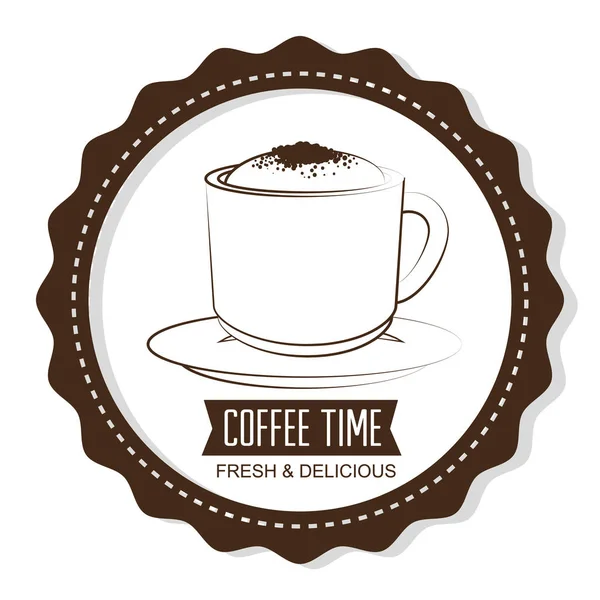 Heerlijke koffie tijd poster — Stockvector
