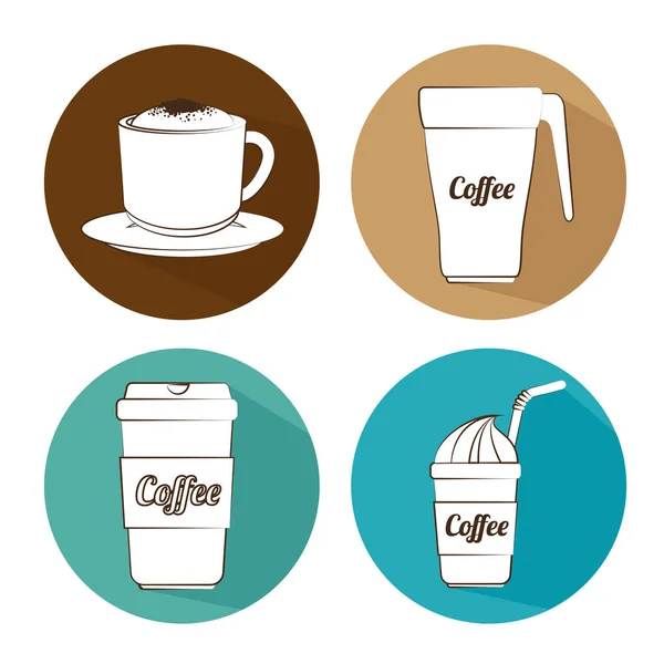 Delicioso cartel de tiempo de café — Vector de stock