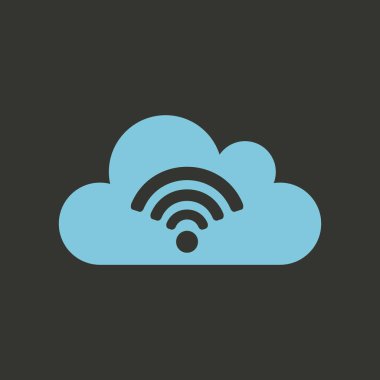 bulut ve radyo dalgaları simgesi