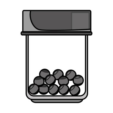 Tıp şişe izole simgesi