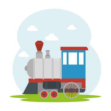 Tren araç izole simgesi
