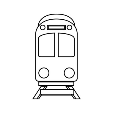 Tren araç izole simgesi