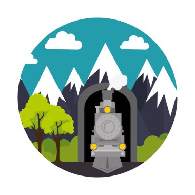 Tren araç izole simgesi