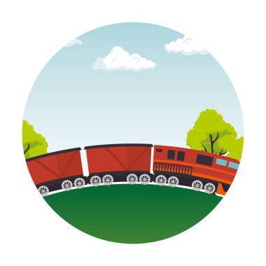 Tren araç izole simgesi