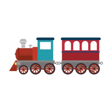Tren araç izole simgesi
